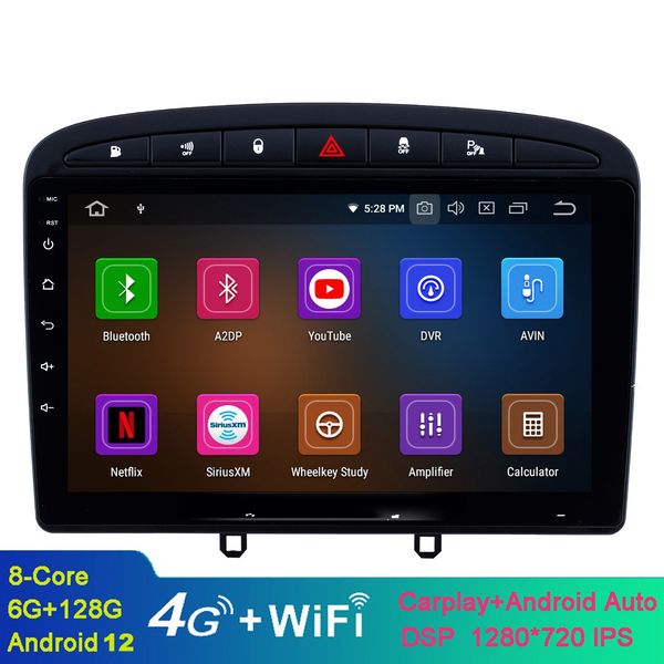 

9 inch android car video stereo for 2010 2011 peugeot 308 408 with bluetooth mirror link obd2 4g wifi aux
