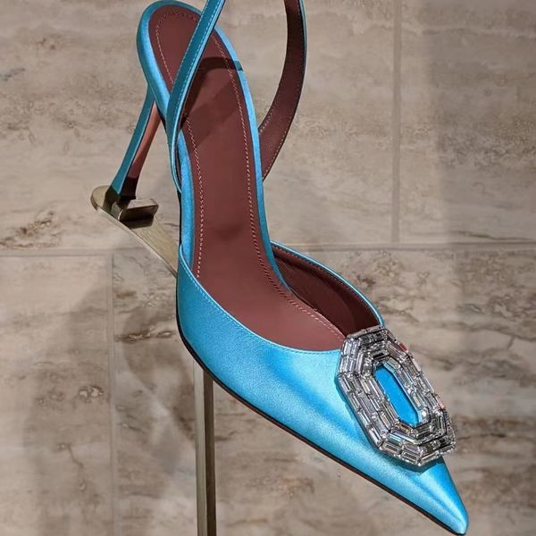 

shoes muaddi dress amina pumps high heels sandals factory shoes luxury saeda crystal strap satin suede leather wedding party womens 8w9o, Black