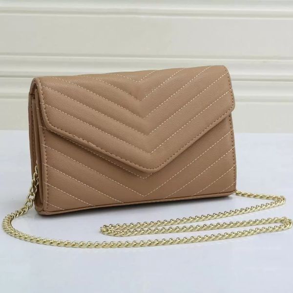 

luxury designer classic evening bags wallets golden chain shoulder bag with four colors handbag ladies cross body fashion messenger clutch f