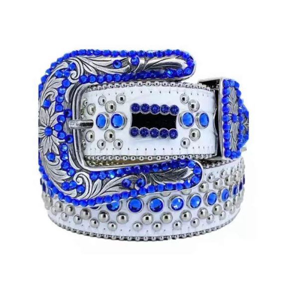 

1Fashion BB Belts for Women Mens Designer Simon Shiny Rhinestones Multicolor