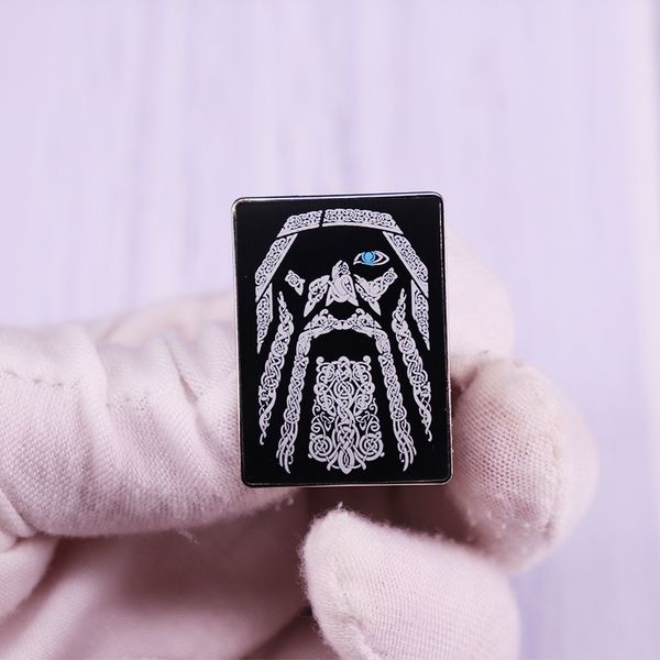 

odin viking nordic mythology valhalla norse pin brooch pin badges, Blue