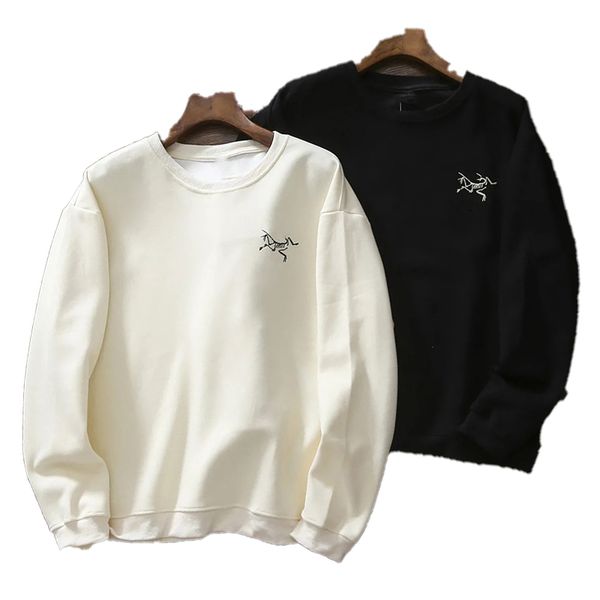 

men's hoodies & sweatshirts round neck printed cotton long sleeve sweater black white m-xl 43453