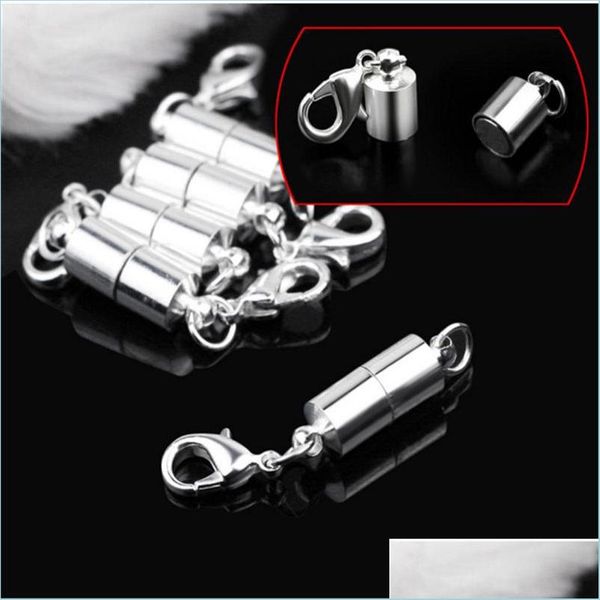 

clasps hooks sier/gold plated magnetic magnet necklace clasps cylinder shaped for bracelet jewelry diy 612 z2 drop delivery 2021 fin dhz2r