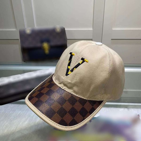 

classic luxury designer ball cap canvas street men's checkered pattern baseball cap shade sun hats sports women's cap letter embro, Blue;gray