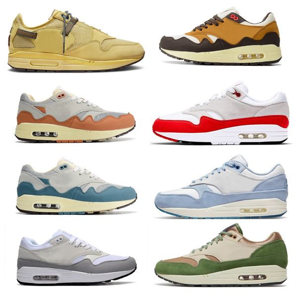 

mens patta waves max 1 running shoes women mens cactus jack baroque brown saturn gold cave stone parra amsterdam denham 87 1s og anniversary, Black
