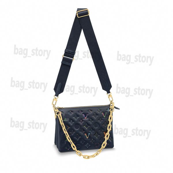 

coussins pm bag leather discreet floral lady cosmetic bags embossed monos women colorful letter handbag wide strap shoulderbag cross body m2