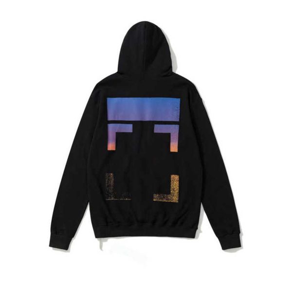 

men's hoodies luxury classic jackets sweatshirts brand offs pullover women sweater men arrow cross letter print black white hoodie pnf