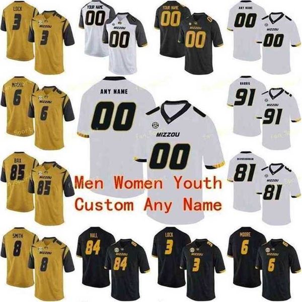

sj ncaa college jerseys missouri tigers 1 tyler badie 10 kentrell brothers 11 blaine gabbert kendall blanton custom football stitched, Black