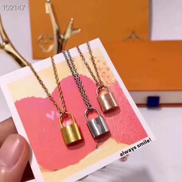 

luxury design necklace 18k gold plated stainless steel necklaces choker chain letter pendant fashion womens wedding jewelry accessories, Silver