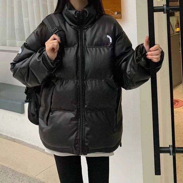 

designer classic wests leather jacket autumn and winter women puffer jackets coat outerwear causal warm thickened parkas black