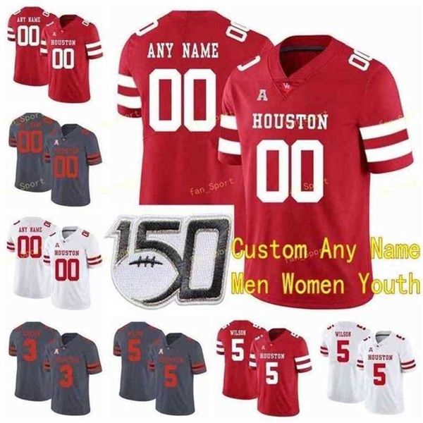 

sj ncaa college jerseys houston cougars 1 greg ward 10 demarcus ayers e.oliver kyle allen 11 andre ware 12 david anenih custom football, Black