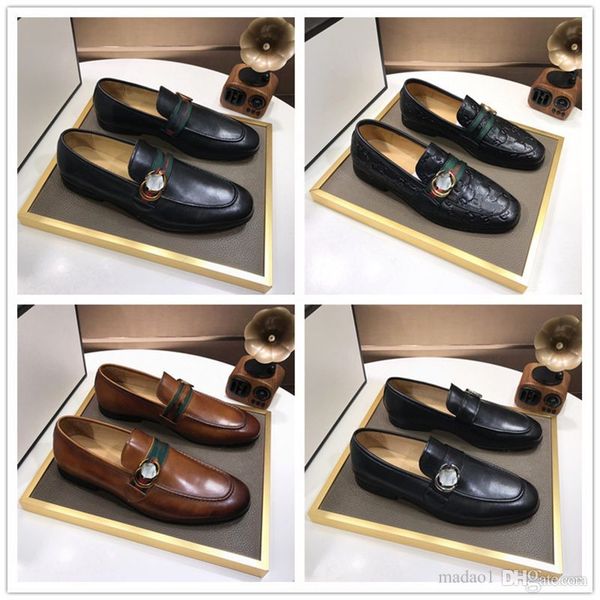 

aaa luxury g brand men's dress shoes lace up man work shoes 100% genuine leather mocassins for designer men flat male oxford shoe, Black