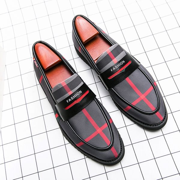 

Fashion Loafers Men Shoes Color-blocking Canvas Mask Simple Slip-On Comfortable Business Casual Wedding Party Daily AD203, Clear