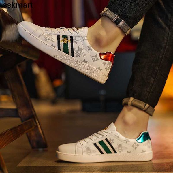 

dress shoes designer luxury men little bee new white board shoes fashion casual sneakers, Black