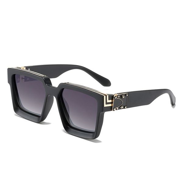 

designer sunglasses summer fashion beach sunglasses for women men full frame letter rectangle design high, White;black