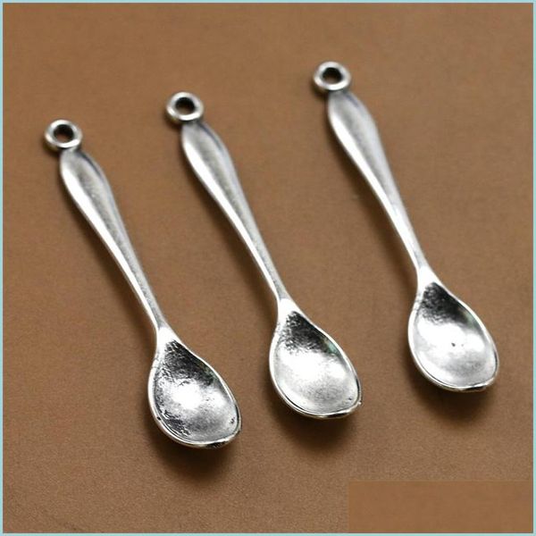

charms tone spoon charms pendants jewelry making findings drop delivery 2021 components dhseller2010 dhnaf, Bronze;silver