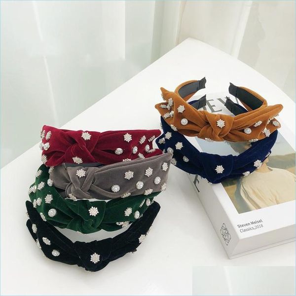 

headbands fashion women hairband big bowknot headwear headbands rhinestone hair accessories luxurious turban haires hoop wholesale 24 dhtjk, Silver