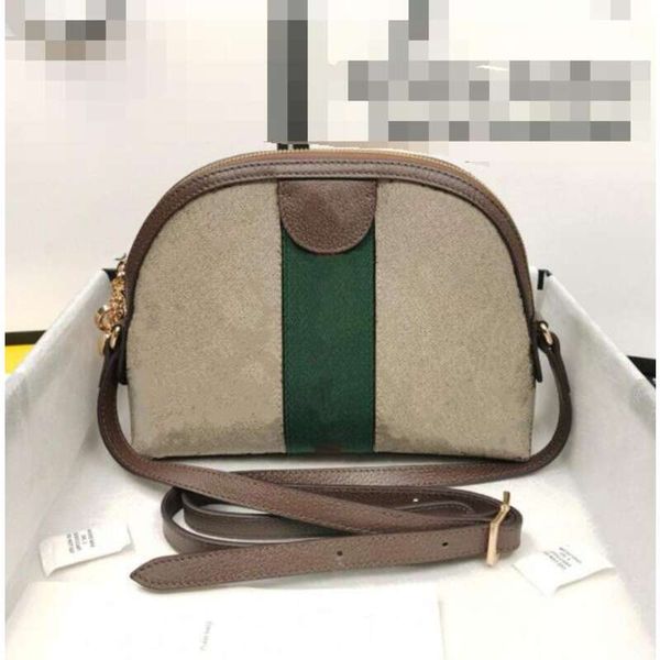 

2022 genuine classic series double printing red and green canvas woman shell bag shoulder messenger female bag