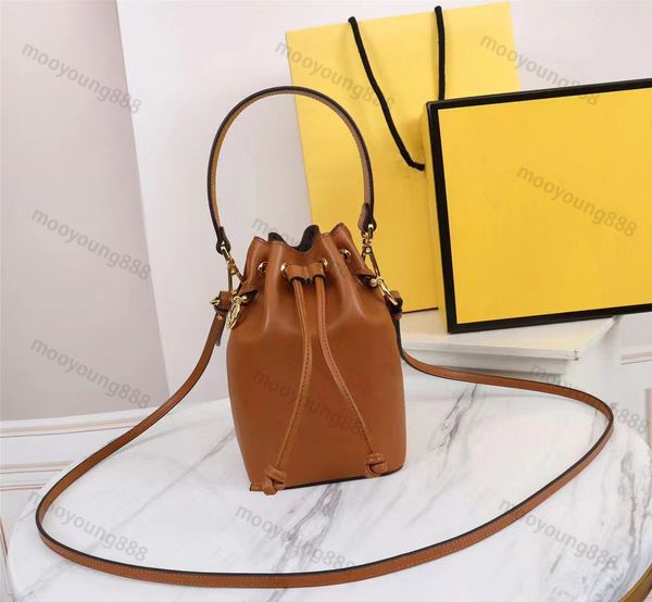 

10a tier mini tresor bucket bag mirror quality womens real leather calfskin handbag luxury designer black print letter purse drawstrings sho