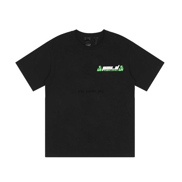 

mens t-shirts trendy vloness designer double agent tee 22ss new spiral vortex big v loose short sleeve t-shirt men, White;black