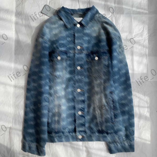 

designer women oversized denim jackets gradient full body print button open coats long sleeve fashion womens jacket, Black;brown