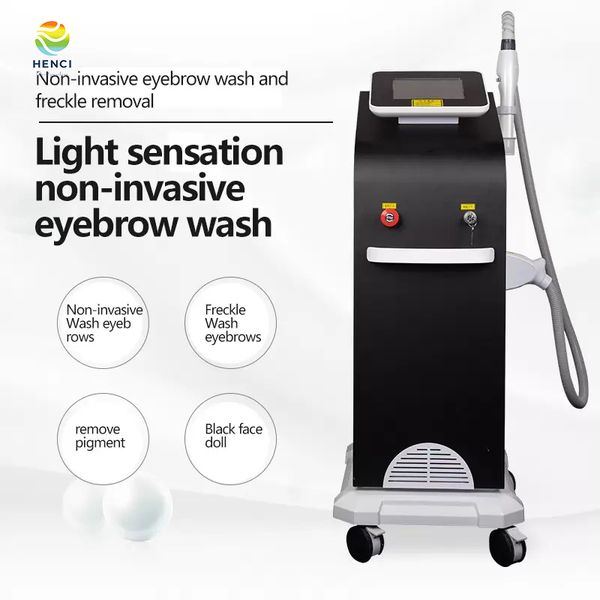 

profession nd yag laser tattoo removal non invasive eyebrow washing freckle remover 1064 532nm nd-yag laser machine, Black