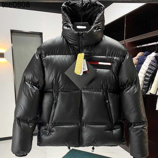 

new style prads family down jacket common thickened men's and women's hooded down jacket fashionable overcoat, Black
