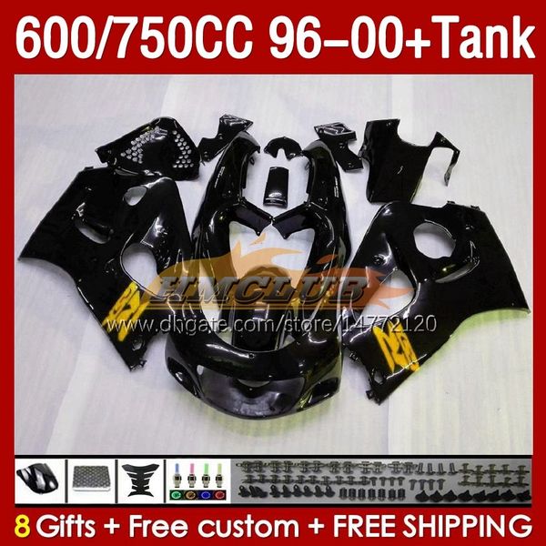 

fairings black glossy & tank for suzuki srad gsxr600 gsxr 600 750 cc 1996 1997 1998 1999 2000 body 156no.93 gsxr750 600cc gsx-r750 750cc 96-