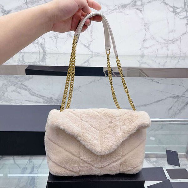 

evening bags lamb wool messenger bag 30cm fashion slide chain bags flap crossbody shoulder bags soft purse women handbags lambwool leather