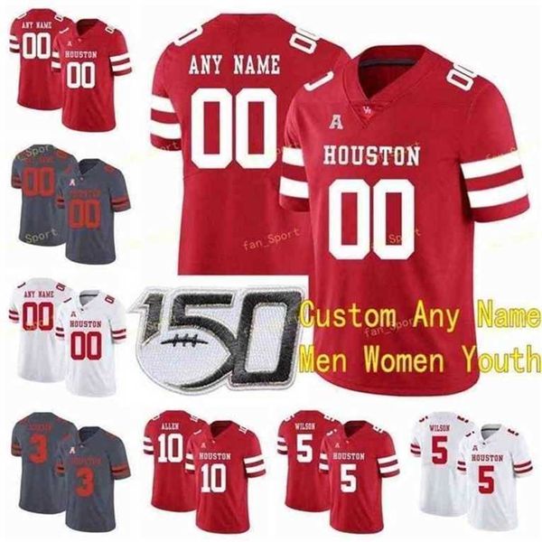 

sj ncaa college jerseys houston cougars 22 austin robinson kyle porter terence williams 3 grant stuard william jackson custom football stitc, Black