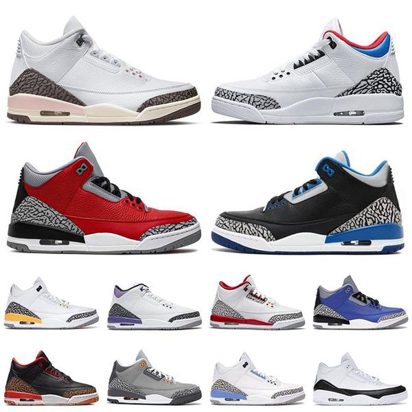 

jumpman 3 3s iii boots mens basketball shoes desert elephant cardinal red unc knicks rivals georgetown sneakers trainers pr2018, Black