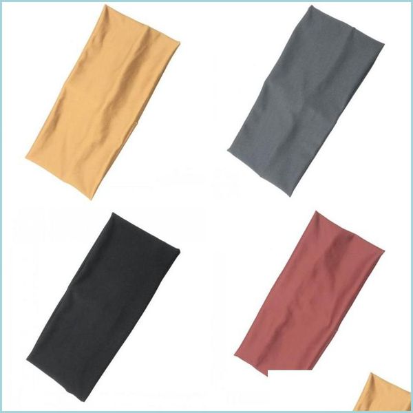 

headbands pure color wide edge headband women motion yoga elastic hair band lady fashion head accessories 4 58jy j2 drop delivery 202 dhngp, Silver