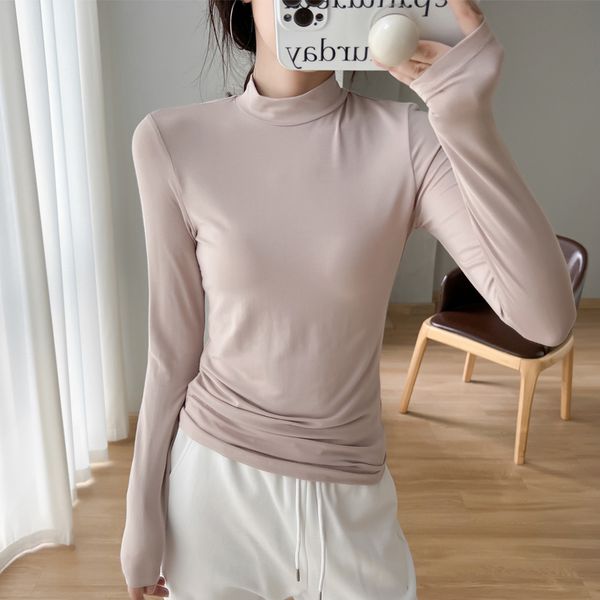 

womens t-shirt lady tee shirt girl long sleeve autumn accept mix color, White
