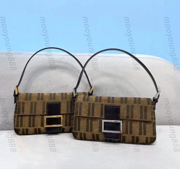 

10a tier mirror quality baguette hobo bag 27cm luxuries designers womens canvas handbag black letter small purse shoulder strap box gold har