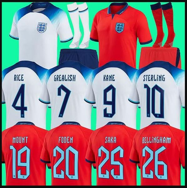 

2022 kane foden englands soccer jerseys 22 23 home away national football sterling saka rashford shirt sancho mount grealish men kids kit se, Black;yellow