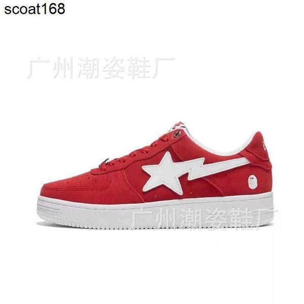 

dress shoes designer apes sta blue red green suede spring autumn casual shoes contrast street low men women sports sneakers, Black