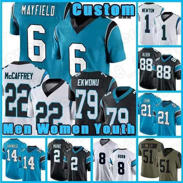

custom baker mayfield mens women youth jersey carolina''panthers''elite dj moore jeremy chinn ikem ekwonu sam darnold ca