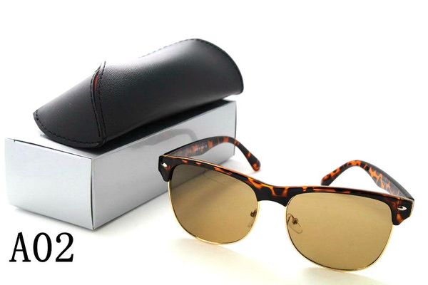 

2022 new luxury designer sunglasses for men women square half frame pilot sun glasses classic fashion eyewear, White;black