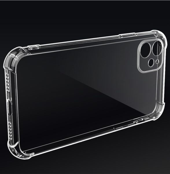

transparent tpu cell phone cases for iphone 14 plus pro max 13 12 11 series four-corner airbag anti-drop precise hole position mobile phone