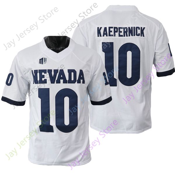 

2022 new ncaa nevada wolf pack football jersey 10 colin kaepernick college white navy size youth adult, Black;red