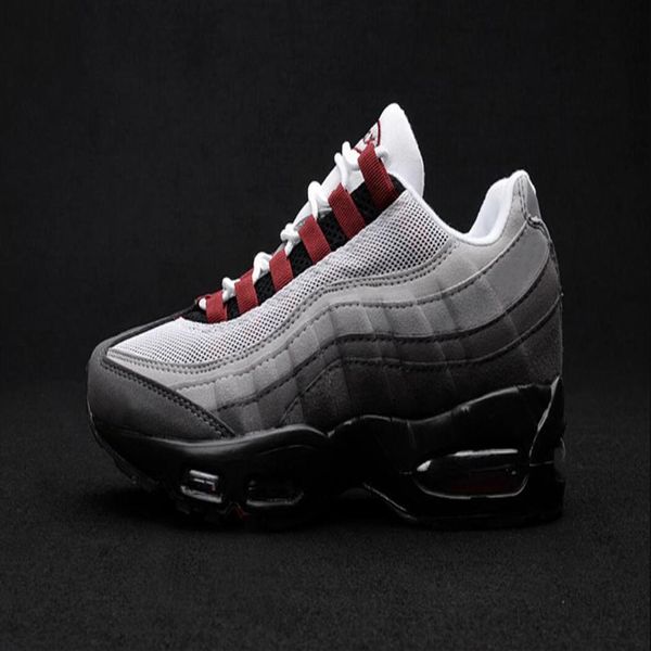

95 mens womens running shoes classic grey red 95s trainer surface cushion breathable sports sneakers 40-462635, Black