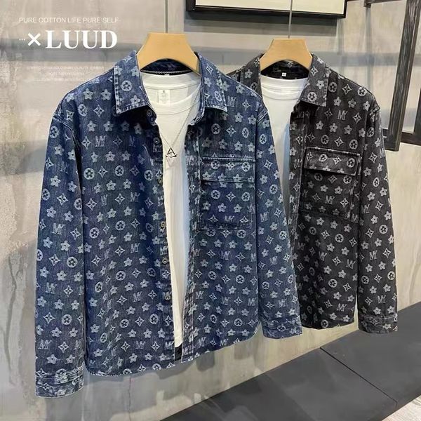 

designer men's jackets outerwear fashion man and women denim coats embroidered jacquard motorcycle coed casual jacket top, Black;brown