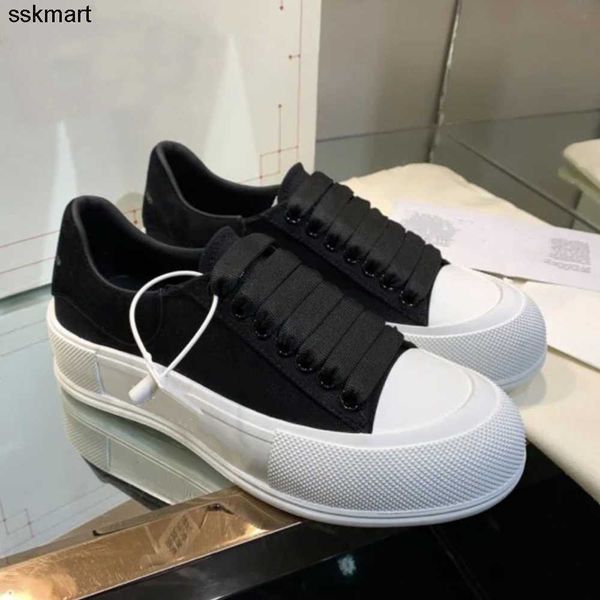 

dress shoes designer calfskin platform lace up canvas shoes thick soled white early spring new net red leisure muffin board women sneakers, Black