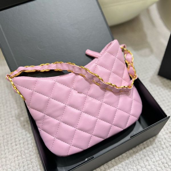 

vintage women designer luxury hobo underarm bag fashion matelasse chain zip large capacity leather quilted shoulder bag mini tote shopping m