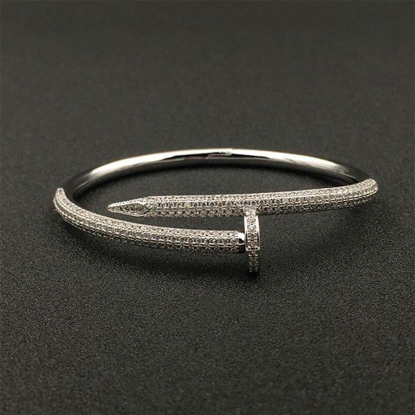 

full diamond bracelets women men 18k gold plated bangle bracelet jewelry for lover gift no box261f, Black