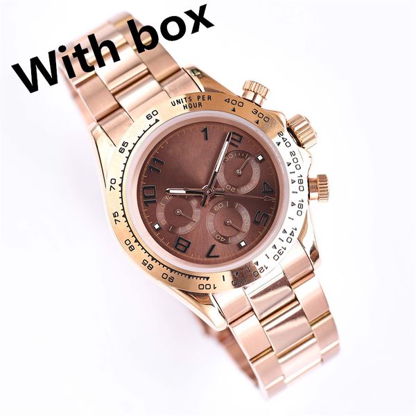 

fashion men watches u1 luxury designer watch black ceramic bezel gold dial strap automatic waterproof sport chronograph jason007 cool nice 2, Slivery;brown