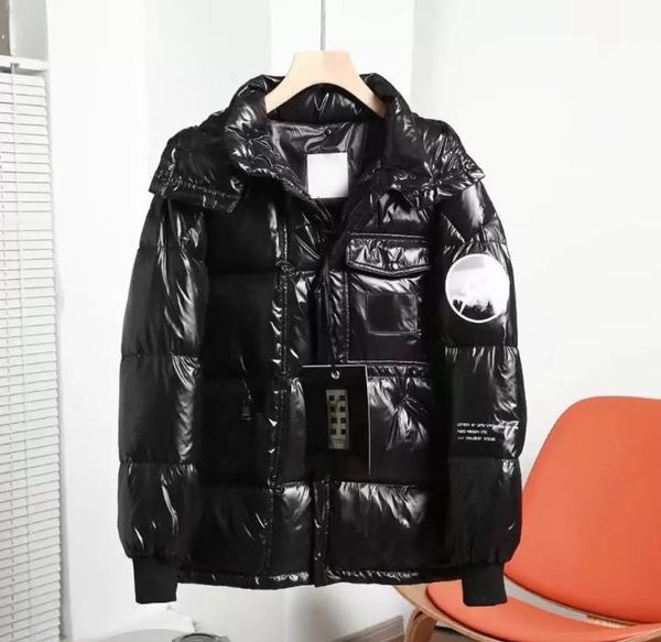 

men's women's down coat winter parkas overcoat puffer jacket letters double-sided parkas hight quality mens coats fashion designer, Black