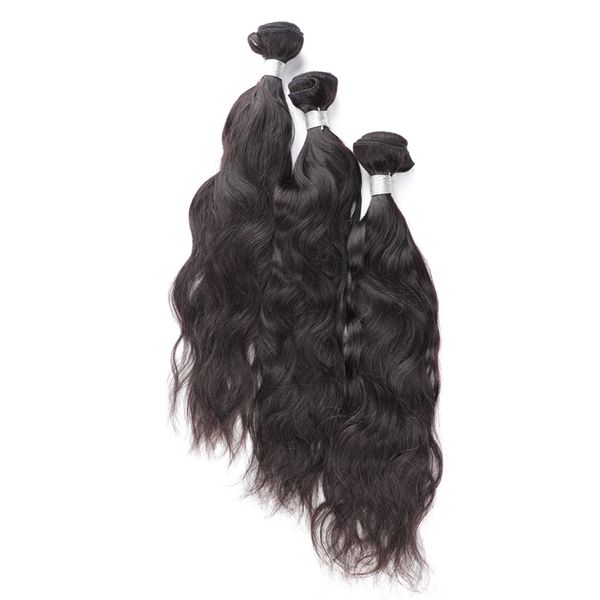 

hair bulks indian weaving 1 3 4 bundles deal natural color human weaves wave 8 26 inches 220924, Black