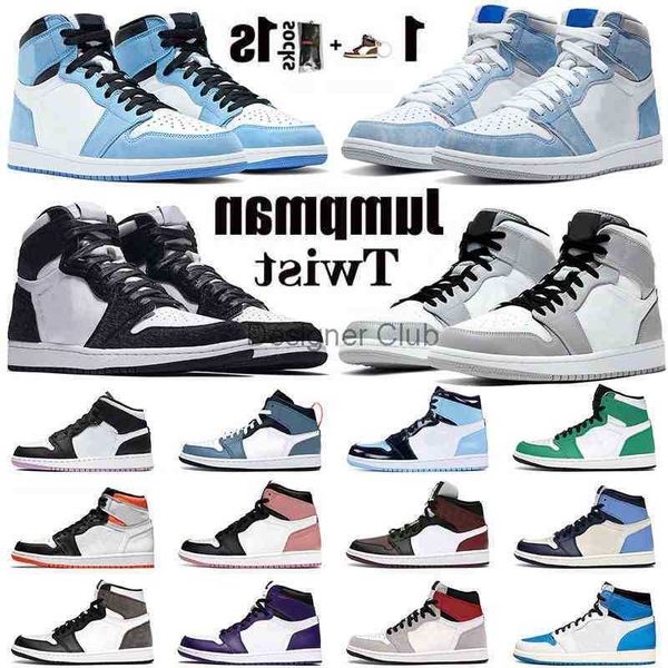 

twist basketball shoes 1 1s university blue shoes hyper royal light smoke grey seafoam obsidian unc mens womens sneakers