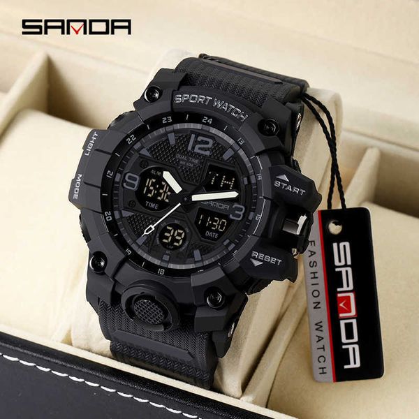 

basid brand mens sports business fitness watch man dual display analog digital wristwatches waterproof swimming military watches 0924, Slivery;brown